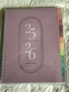 Undated 2025-2026 Plum Spiral Planner
